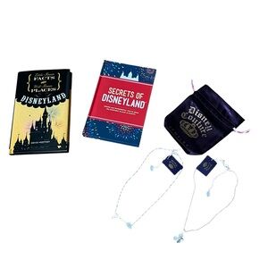 Disney Secrets and Facts Book Set with Two Disney Couture Plated Necklaces NWTs